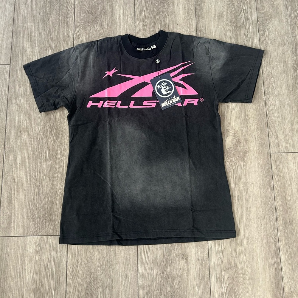 Hellstar Black and Pink Graphic T-Shirt